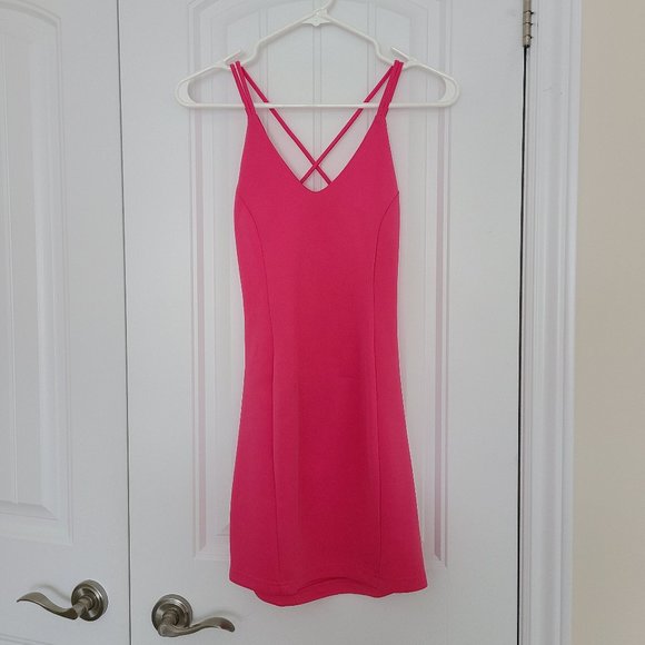 Neon pink cocktail dress - Picture 1 of 3